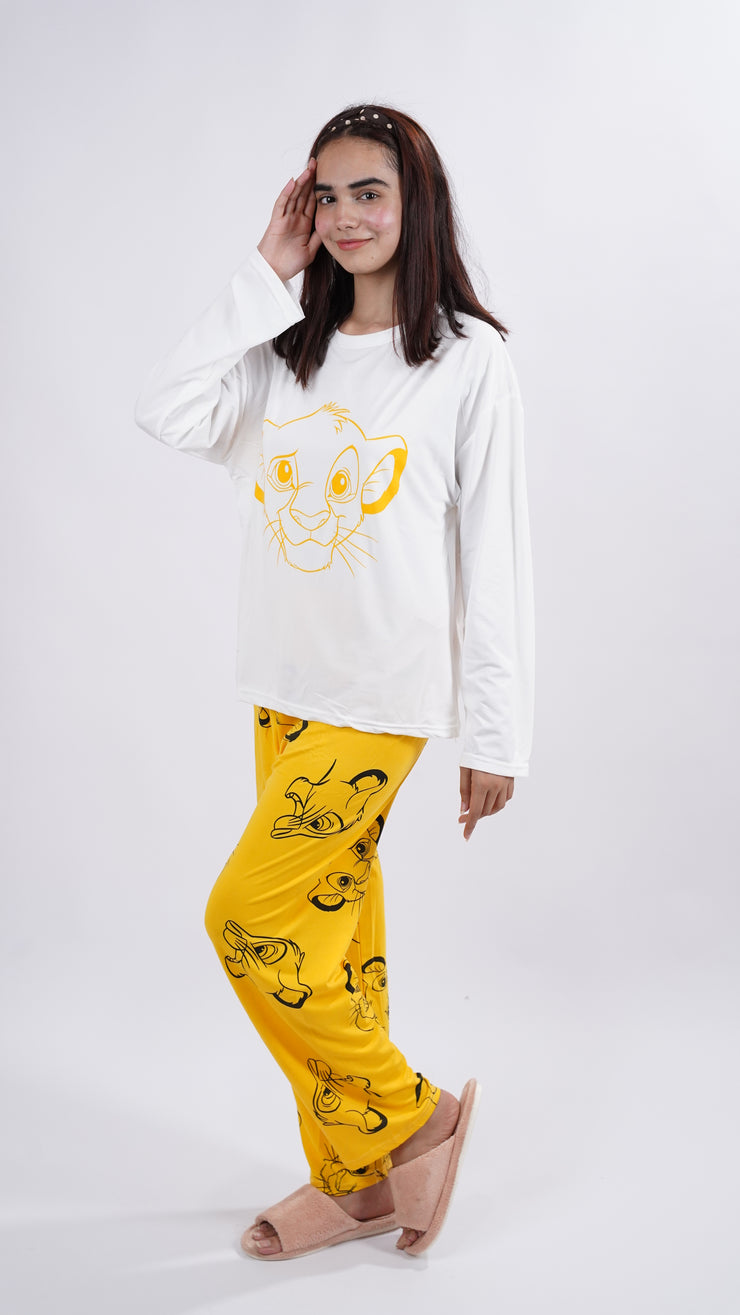 Yellow Tiger Pajama Set