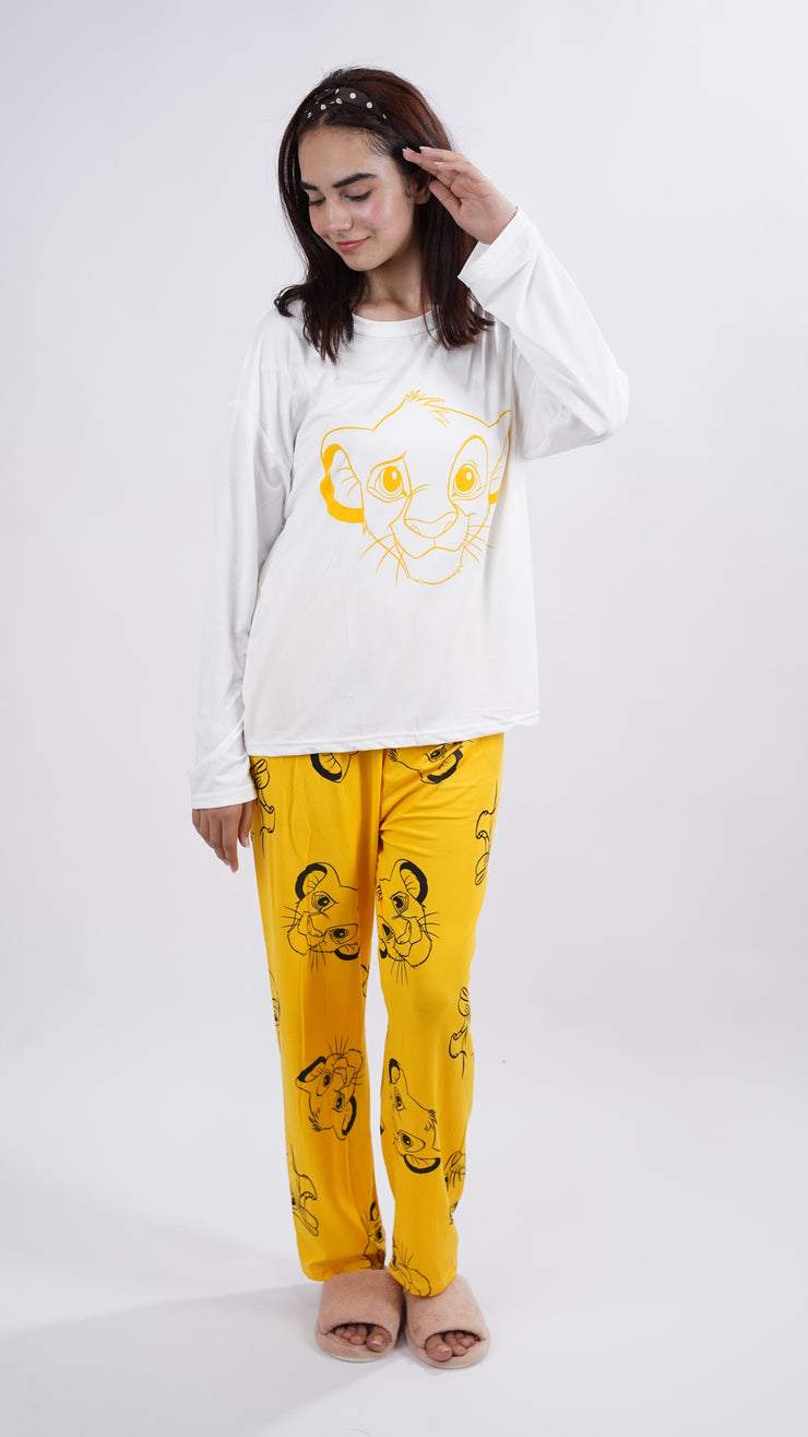 Yellow Tiger Pajama Set