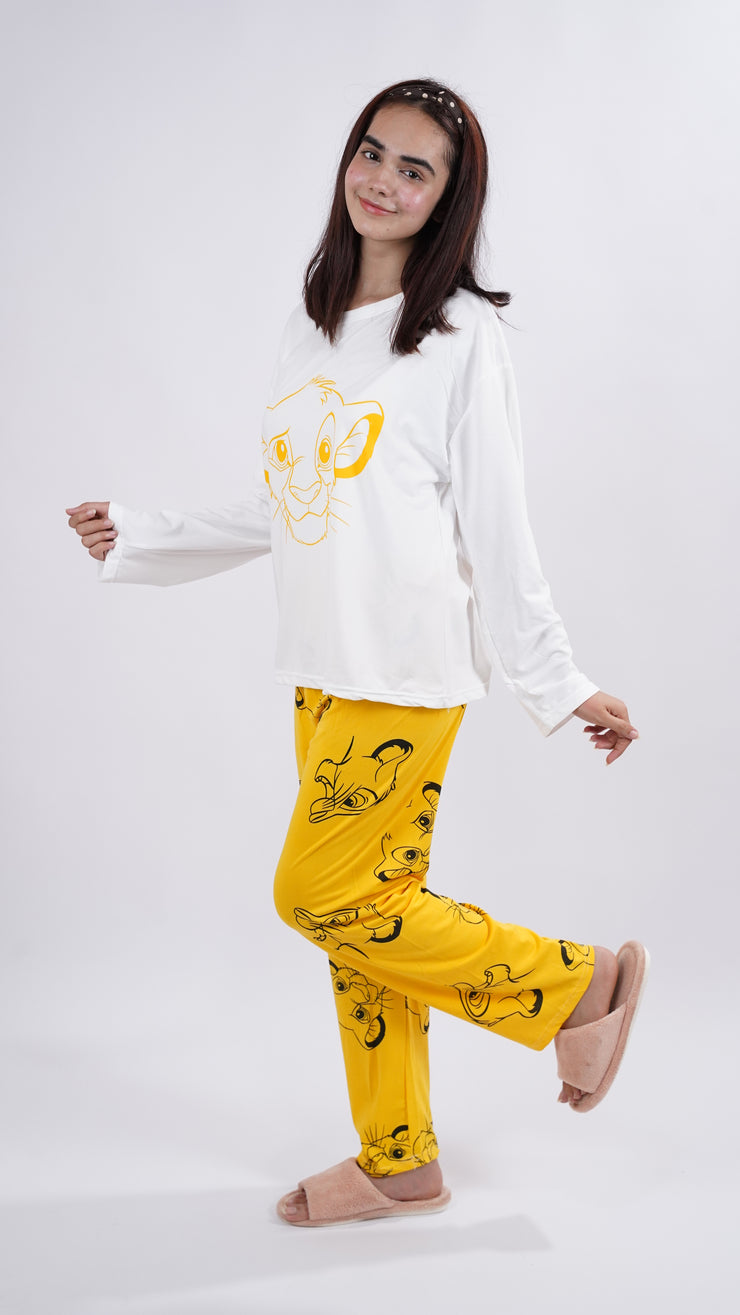 Yellow Tiger Pajama Set