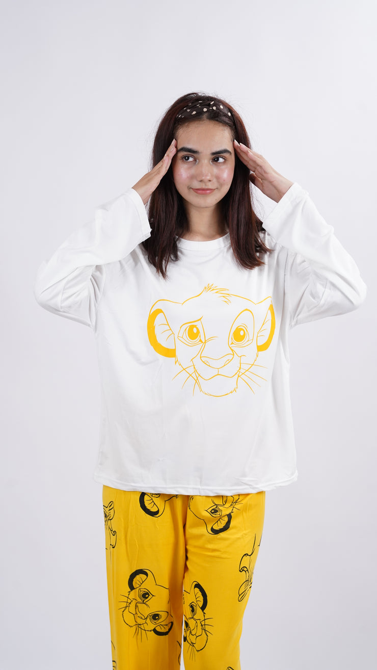 Yellow Tiger Pajama Set