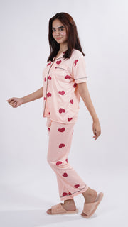 Pink Heart Lounge Wear